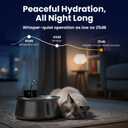 PawsPik Stainless Steel Battery-Operated Dog & Cat Water Fountain, 4-L | Cordless Pet Fountain with Faucet-Style Flow, Automatic Water Dispenser for Cats Indoor, Motion Sensor, 3 Flow Modes