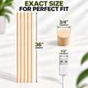 16PCS Birch Dowel Rods 3/4 x 36 Inches – 16 Pack Natural Birch Wood Sticks Smooth Wooden Dowels 36 Inch Long for Crafts DIY Crafting Projects Décor and Unfinished Wood Crafts