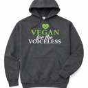 Vegan for the Voiceless Hoodie, Size Medium
