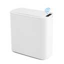 Cesun Automatic Motion Sensor Bathroom Trash Can with Lid, 2.6 Gallon Touchless Trash Bin, Smart Plastic Slim Garbage Can Small White Wastebasket for Toilet, Office, rv, Bedroom, Living Room