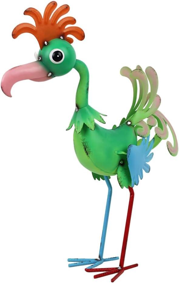 19'' Tall Metal Rooster Statue, Funny Rooster Sculpture Garden Decor, Metal Yard Art for Farmhouse, Lawn, Garden