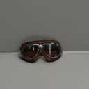 CRG Sports Motorcycle Goggles Vintage Aviator Pilot Style Leather Cruiser Scooter Motocross Goggles for Men, Women,Adults (Smoke Lens Brown Padding)
