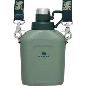 Stanley Legendary Classic Canteen 1.1 qt | Leakproof Drink Container with Strap | Stainless Steel Water Bottle with Lid | Camping, Hiking, Travel | BPA-Free | Hammertone Green (35.2 Ounces)