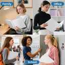 SUNEE 3 Ring Binder 1 Inch 1 Pack, Clear View Binder Three Ring PVC-Free (Fit 8.5x11 Inches) for School or Office Supplies, White