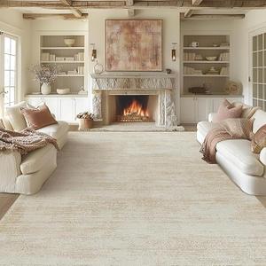 BILEEHOME Abstract Neutral Area Rug,"9x12"