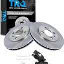 TRQ Front Brake Pad & Rotor Kit Brake Pads Brake Rotor Ceramic Compatible with 1991 BMW 318i