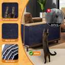 4pack Cat Scratch Couch Furniture and Wall Protector | Adhesive Cat Scratch Pad for Covering Cat Tower, DIY Climbing Cat Scratcher Couch Protector from Cat Claws Scratching (Blue)