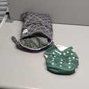 Nora's Nursery Morning Dew Cloth Diapers 7 Pack with 7 Inserts & 1 Wet Bag - Waterproof Cover, Washable, Reusable & One Size Adjustable Pocket Diapers for Newborns and Toddlers - Sage and Sea