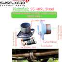 Exhaust Spring Joints Made Of 409L Stainless - Flat Flange For Aftermarket (2.25"X6")