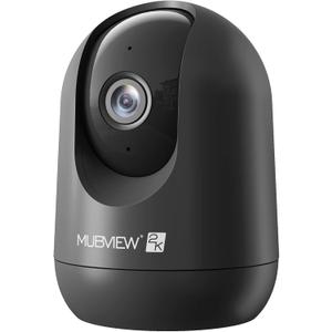 MUBVIEW Cameras for Home Security, Indoor Security Camera, 2.4/5GHz WiFi Wired Camera Ideal for Dog/Elder/Baby, Motion Tracking, Two-Way Audio, Pan Tilt, 24/7, 2K Night Vision (1 PC)