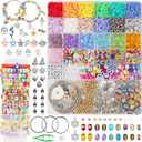 OCARDI Bracelet Making Kit,Art and Charms with Pony Beads&Clay Beads&Glass Seed Beads for Jewelry Making,Unicorn&Mermaid Crafts Birthday Christmas Gifts for Teen Girls,Toys for Teens
