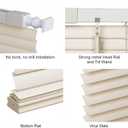 LazBlinds No Tools No Drill 1" Vinyl Mini Blinds, Cordless Blinds for Windows, Light Filtering Horizontal Window Blinds & Shades, 32" W x 48" H, Cream