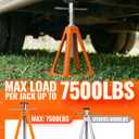 4-Pack RV Stabilizer Jacks Each Supports Up to 7500 Lbs, Adjustable 11"17", Heavy Duty Aluminum with Spare Nuts, Rubber Pads & Gloves for Travel Trailer Camper, Motorhome