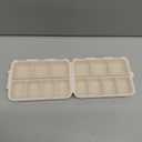 NEW Foldable & Double Protection Portable Weekly Pill Organizer 2 Times A Day with Etched Labels, AM PM 7 Day Week Medicine Box, Daily Travel Pill Case Holder Dispenser for Vitamin, Supplement - Khaki