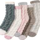 Premillow Fuzzy Socks for Women, Fluffy Socks Women 6 Pcs