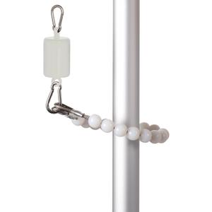 2 x JRED Flagpole Retainer Ring 5 lb Counterweight Set, Double Eye Bolt Flag Weights for Bottom of Flags Outsidem, Poles Accessories for 3 Inch Diameter Pole, with 2 Carabiner