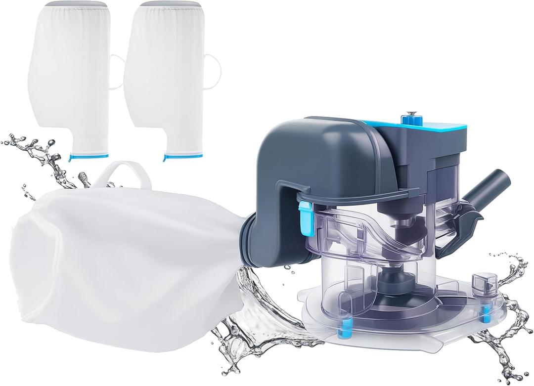 Heavy-Duty Cordless Rechargeable Pool Leaf Vacuum, 31GPM Ultra Strong Suction, 3 in 1 Cleaning Solution  Deep, Shallow & Surface Skimmer, for Above Ground Pools & In Ground Pools