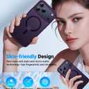 Magnetic for iPhone 17 Pro Case, [Anti-Slip] [Military-Grade Drop Protection] [Camera Protection] Skin-Friendly Slim Matte Shockproof Protective for iPhone 17 Pro Phone Case, Purple