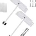 LEXININ 2 Pack Mini Automatic Spring Door Closer, Small Diecast Construction Light-Duty Safety Spring Door Closer to Convert Hinged Doors to Self-Closing, White