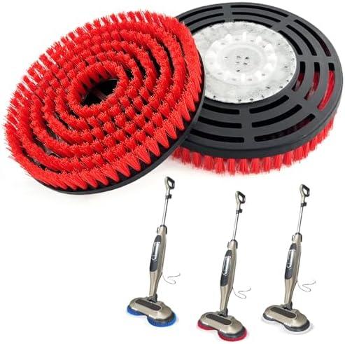 2 Pack S8201 Upgraded Replacement Steam Mop Brush Heads for Shark S8201 S8001 S7001 S7201 S7000 S7005 S7020 Steam Mop & Scrub All-in-One Scrubbing, Dirt Grip Scrub Washable Replacement Brush, Red