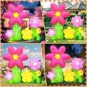 KOOY 6FT Spring Easter Inflatable Flowers Outdoor Decoration Multi-Colored Blow up Flowers Decorations, Built-in LED Lights for Spring Summer Easter Outdoor Garden Lawn Yard Party