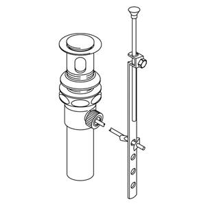 Moen 104770 Commercial Pop-Up Waste Kit, Chrome
