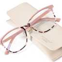 Madison Avenue TR90 Blue Light Blocking Glasses Anti Eyestrain UV Glare Blue Light Glasses for Women TV Phone Computer Gaming Eyeglasses (Pink Tortoiseshell)