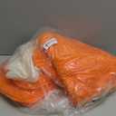 MIULEE Orange Microfiber Bathroom Rugs and Mats Sets 2 Pieces Extra Thick Non Slip Bath Mat Absorbent Soft Shaggy Washable Quick Dry Rug for Bath Room Floor Restroom, 16"x24"+20"x30"