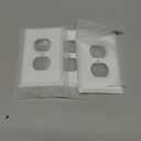 Single Duplex Outlet Cover Plate, 4-Pack White Belaire Beaded Metal Wall Plate 1 Gang, Light Switch Cover, for Receptacle Light Switch, Switch Cover Decorative Wallplate, Durable