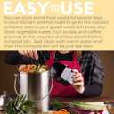 EPICA Countertop Compost Bin Kitchen | 1.3 Gallon | Odorless Composting Bin with Carbon Filters | Indoor Compost Bin with Lid | Stainless Steel Kitchen Composter for Food Scraps & Waste Recycling (silver)