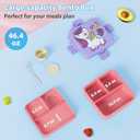 Freshmage Bento Box, Double-Layer Lunch Box Container with 3 Compartments, Large Capacity, Leakproof and BPA Free Bento Lunch Box, Durable, Drop-Proof, Dishwasher and Microwave Safe, Pink