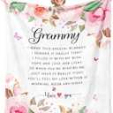 2 x Grammy Gift Blanket 60" x 50" - Grammy Gifts for Grandma - Grammy Birthday Gifts - Gifts for Grammy from Grandchildren/Grandkids