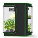 2-in-1 Grow Tent, 36"x24"x48" High Reflective Diamond Mylar with Multi-Chamber and Floor Tray for Hydroponic Indoor Growing