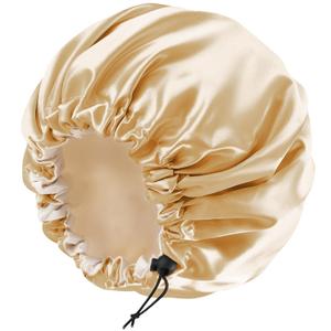 Satin Silk Bonnet For Curly Hair Bonnet Braid Bonnet For Sleeping Bonnets For Women Large Double-layer Adjustable 