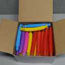 50 Sets Valentines Day Cards with Pop Tubes Valentines Party Gifts Cards Stress Relief Fidget Gifts for Non Candy Exchange