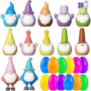 Easter 12 Pcs Party Supplies Easter Gnome Dwarf Figurines Plush Mini Dwarf Hunting Egg Figures for Gifts