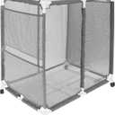 Pool Noodles Holder, Toys, Floats, Balls and Floats Equipment Mesh Rolling Storage Organizer Bin, (18.5" D x 33" W x 46" H), White , 455102