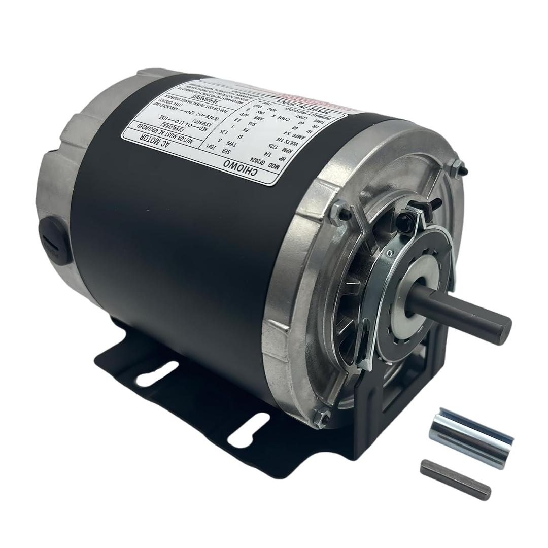GF2024 Electric Fan Motor 1/4 hp, 1725 RPM, 115 Volts, 60Hz, 48 Frame, ODP, Ball Bearing Belt Drive, Replacement for AO Smith