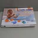 No Hole Mold Free Baby Bath Toys for Toddlers 1-3, Water Toys for 6-12 Months Infants with Storage Bag, Baby Shark Toys for Pool, Bathtub, Beach, Shower, Tub,Ideal Gifts for Kids Boys and Girls