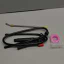 Enhon Pump Action Pressure Sprayer Wand Universal, Retractable 24" Stainless Steel Replacement Sprayer Wand with PVC Replacement Hose & Shut off Valve (11.4 In)