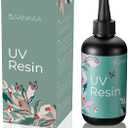 UV Resin 200g/7oz One Minute Fast Curing Clear Hard Type for Polymer Clay Seal, Tumbler, Pen, DIY Earring Pendant Jewelry Making (200ml)