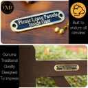 Please Leave Parcels Inside Gate Metal Brass Door Sign. Traditional Style Leave Delivery Instruction Outdoor Metal Mailbox Wall Sign By The Metal Foundry