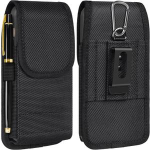 Cell Phone Holster with Card Holder Pouch Belt Clip Men for iPhone 17 Air 16 15 14 13 12 11 Pro Max Plus Samsung Galaxy S25 S24 S23 S22 Plus FE, L-Black