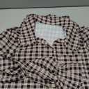 Women Peter Pan Collar Plaid Gingham Blouse Tops Y2k Puff Long Sleeve Ruffle Button Down Up Checkered Babydoll Shirts Anthropologies Inspired Dupes Black, Small 