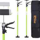 Cabinet Jack Support Pole, 2-Pack 45-114" Adjustable Steel 3rd Hand Support System Rod with Carry Bag, 132lbs Capacity Furniture Cabinet Jacks for Installing Cabinets Cargo Bars Lifting Drywall, Green