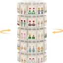 EsLuker.ly Earring Holder Organizer Rotating Display Tree Stand, Adjustable Height Earring Card Hanger Rack with 50 Hooks for Vendors Market Selling, 5 Tier Metal Jewelry Storage Tower, White