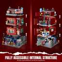 Lumibricks Street Fusion Boxing Club Lighting Building Bricks Set - City Town Modular Playset Collection Display kit with Minifigures 3036 Pcs for Adults & Teens & Life Enthusiasts