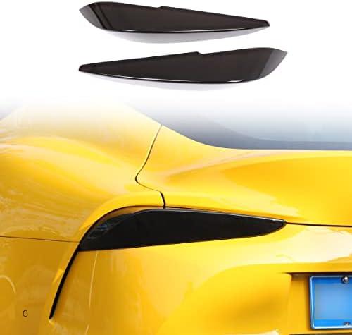 CHEAYAR Smoked Taillight Shell Trim Cover Fit for Toyota Supra GR A90 A91 MK5 2019-2022 Car Taillight Cover, Rear Tail lamp Decorative Protection Trim Made of ABS Material, 2PCS, （Transparent Gray）