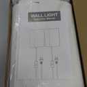 Plug in Wall Sconces Set of Two: Wall Lights with 7 RGB Colors - 3 Color Temperature Wall Mount Lamps with Remote - Fabric Linen Wall Sconc for Bedroom Living Room & Hallway- Indoor Corded Wall Sconce