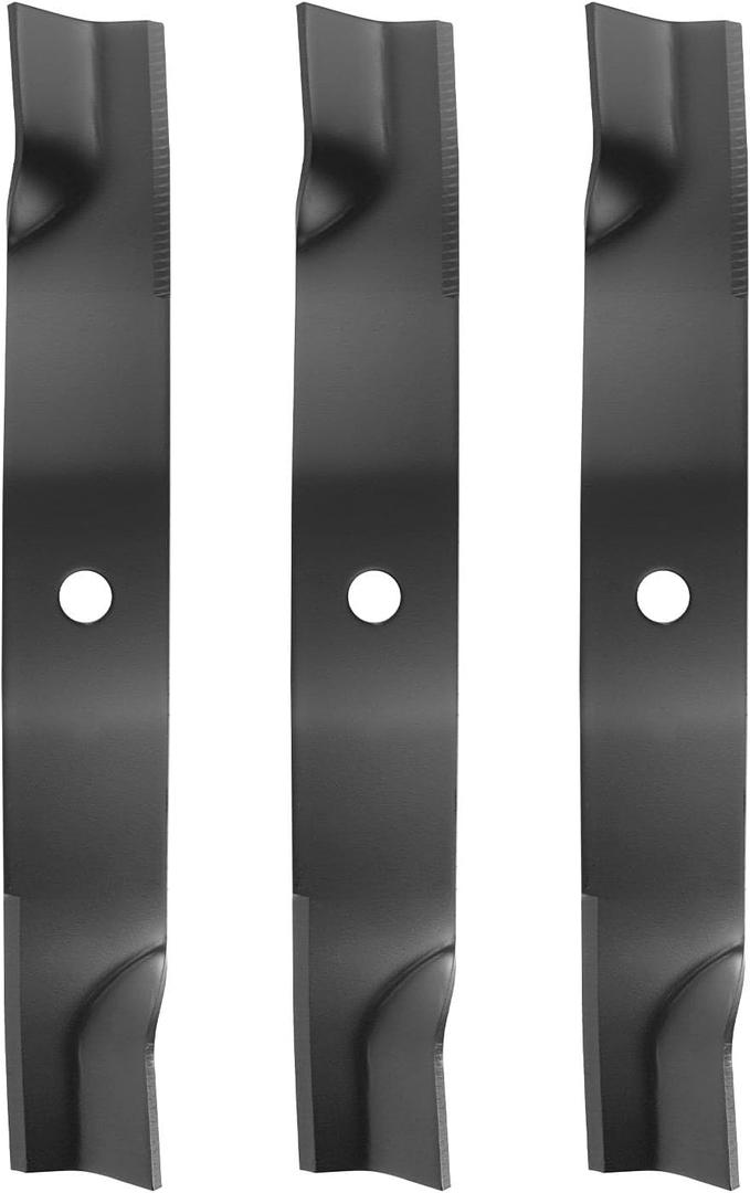 ACEBRI High Lift Blades 60 '' Fit for John Deere TCU15881, M128485, M131958, M144196, M163983 737 757 797 1025r 1023e Ztrak Z915E Z994R Z955R Z955R Z965M EZtrak Z665, Mower Blades 3Pack